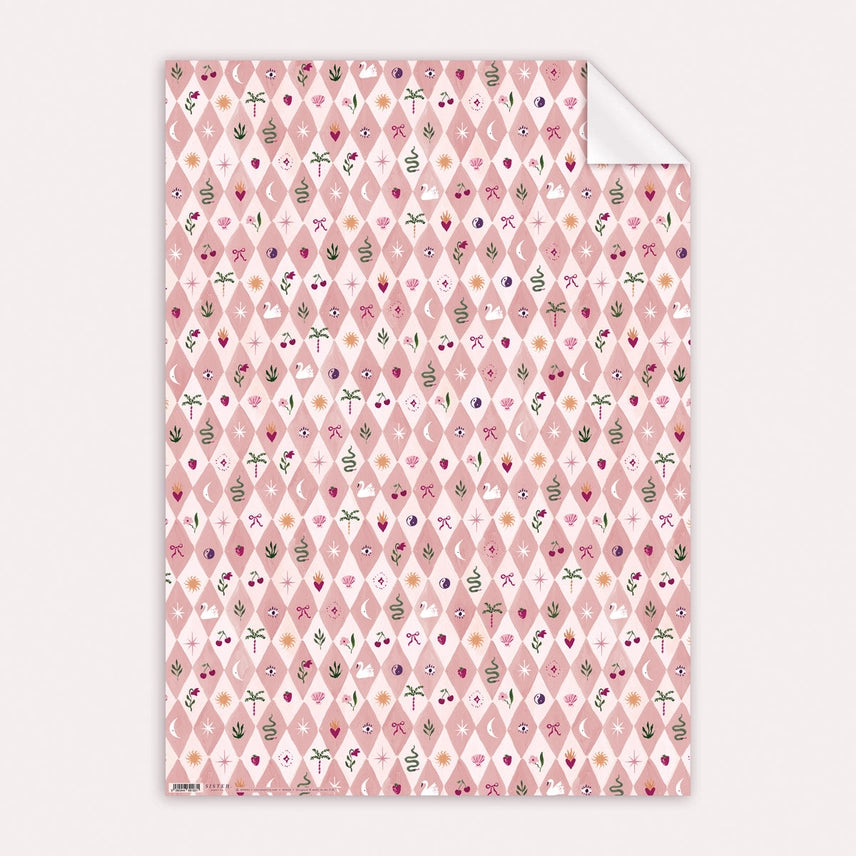 Pink Diamond Icon Gift Wrap - DPW02 - Uneeka