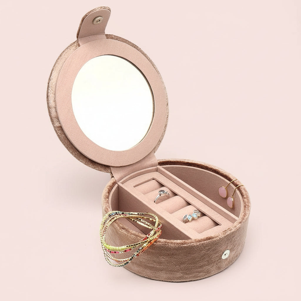 Embroidered Dormouse Velvet Jewellery Box - 81718 - Uneeka