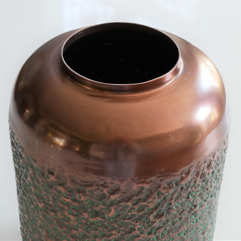 Dappled Texture Copper Finish Vase - 8794 - Uneeka