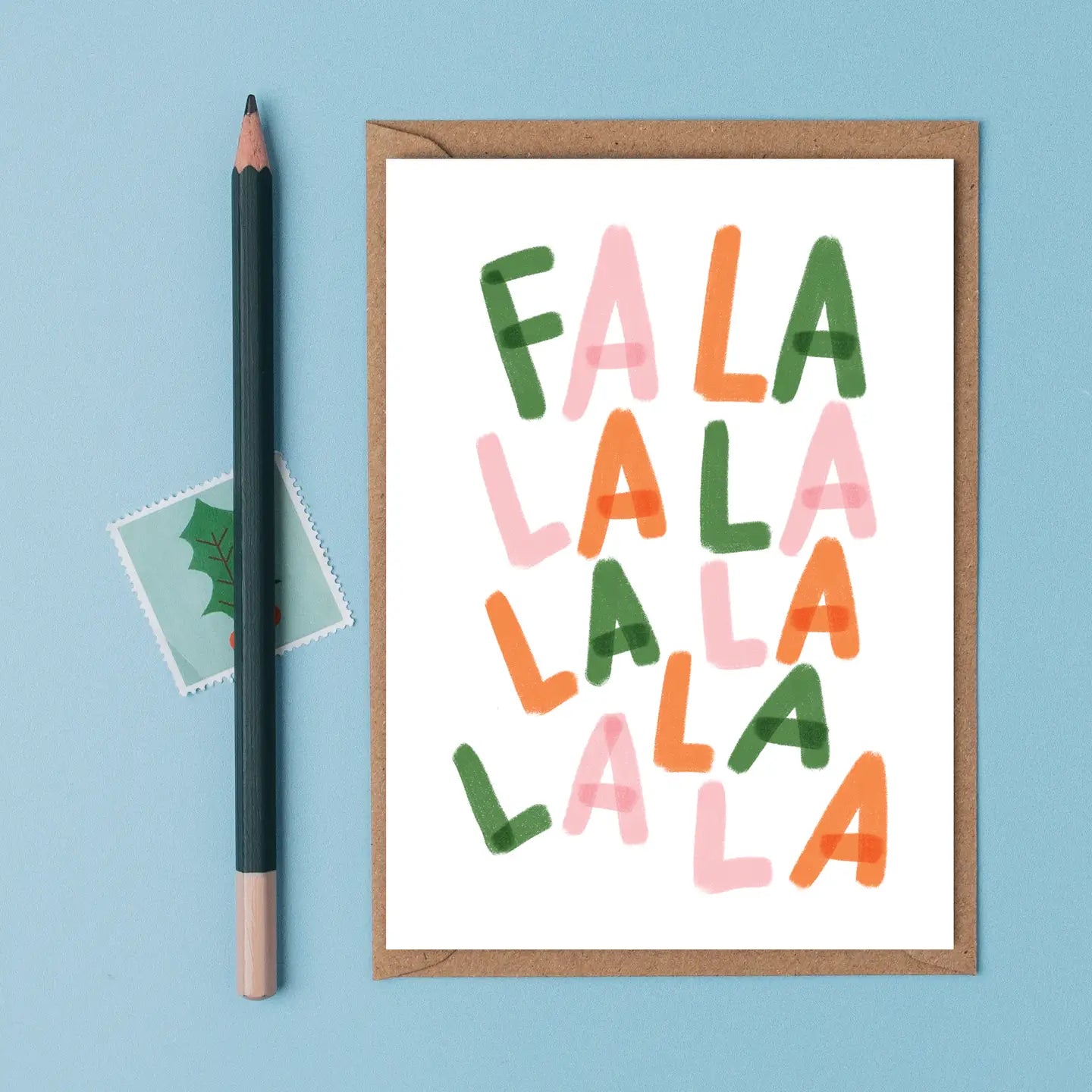 Fa La La Christmas Card - CH08 Fa La La - Uneeka