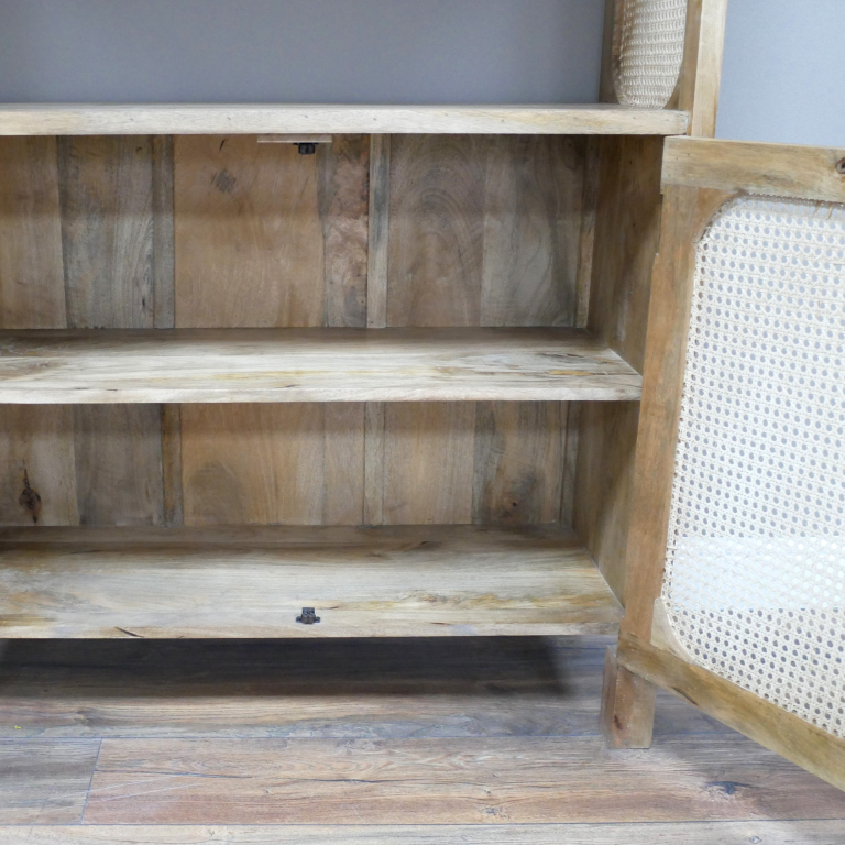 Rattan Detail Bookcase - 9755 - Uneeka