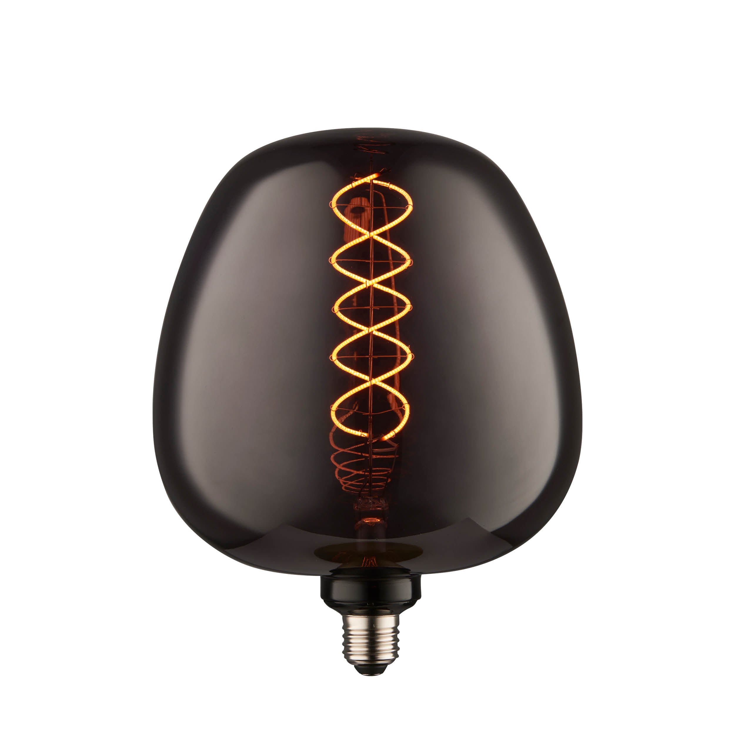 Large LED Double Helix Smoked E27 Light Bulb - 98083 - Uneeka