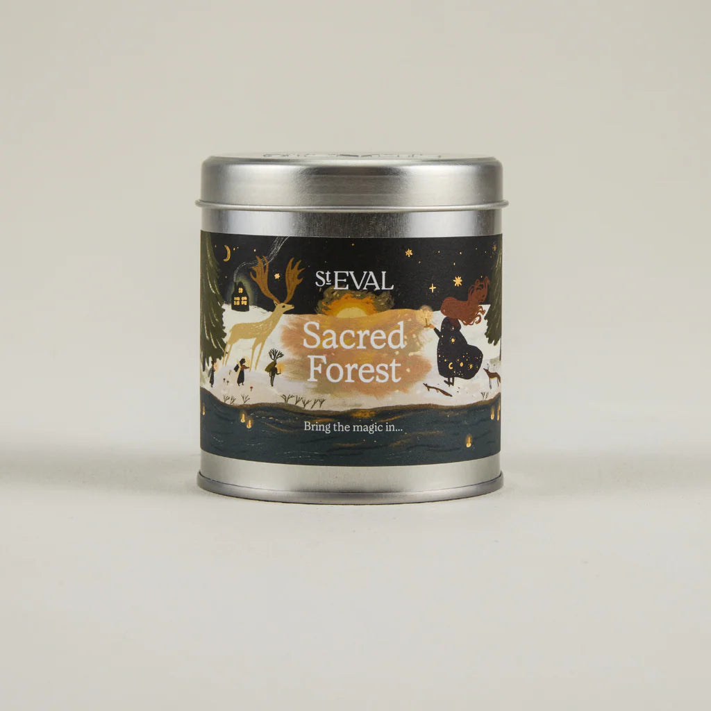 St Eval Christmas Tin Candle Sacred Forest - F01557 - Uneeka