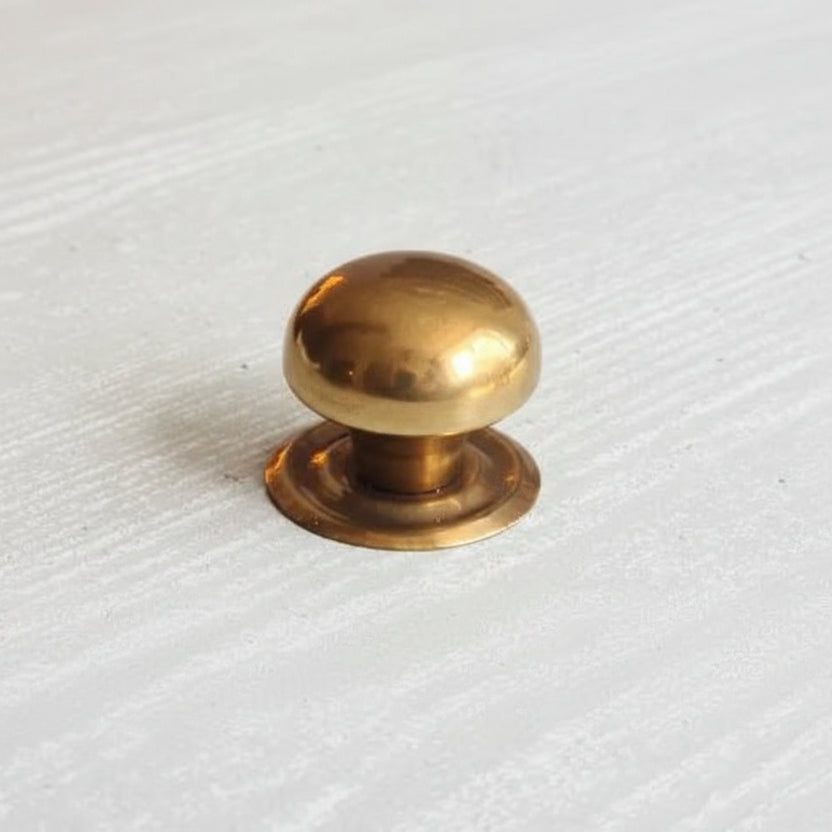 Antique Brass Cupboard Knob With Base Plate - A328- Uneeka