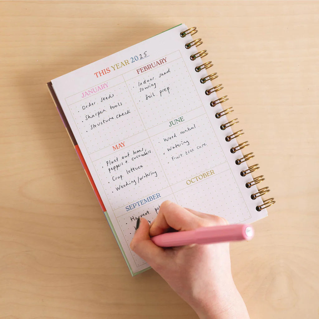 Floral A5 Hardback Gardener's Journal - TUE-JRN-GARD-IBM-A5 - Uneeka