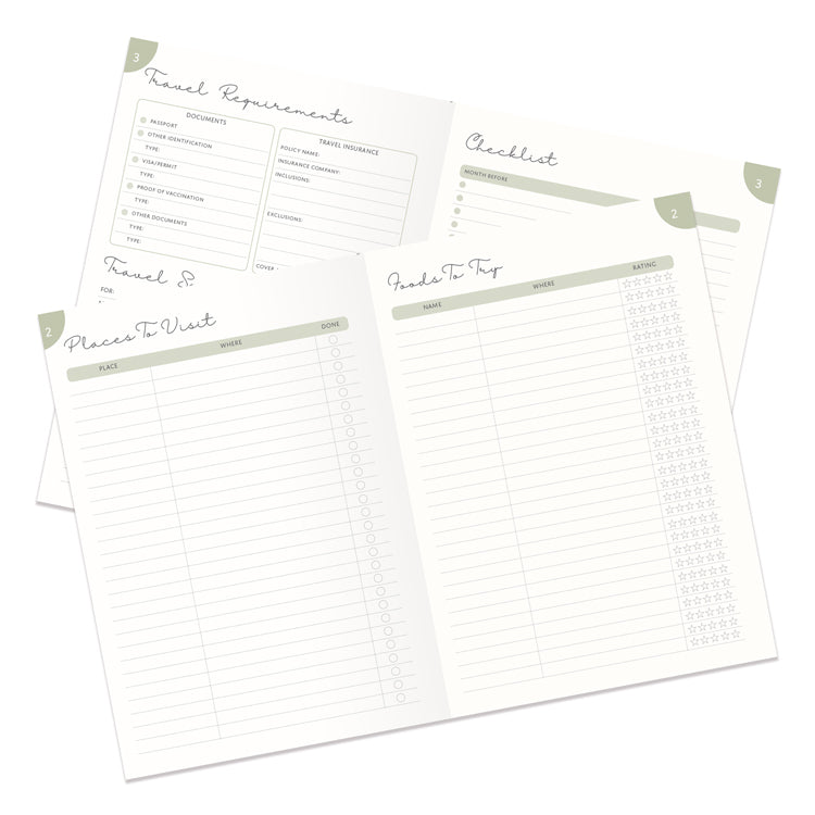 A5 The World Is Waiting Travel Journal & Planner Inner - Uneeka