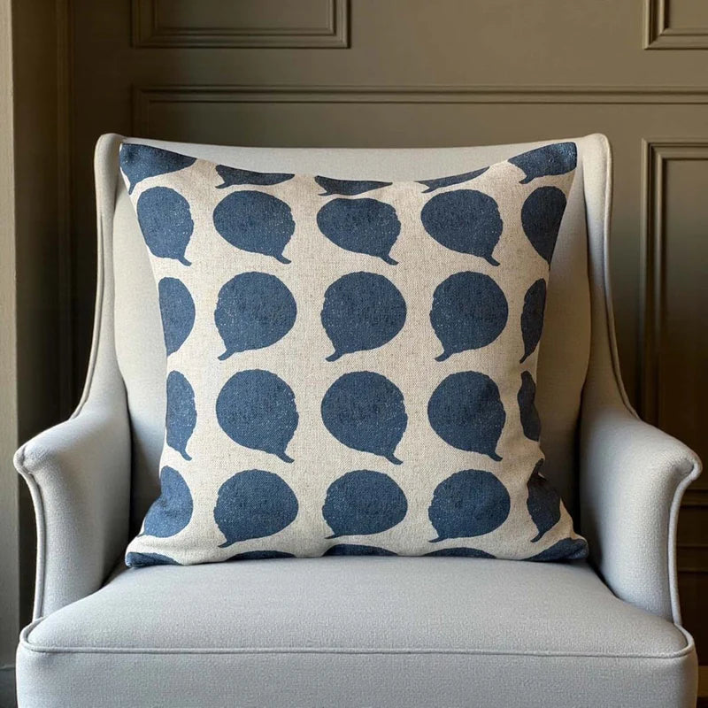 Abstract Blue Fruit Cushion - Uneeka
