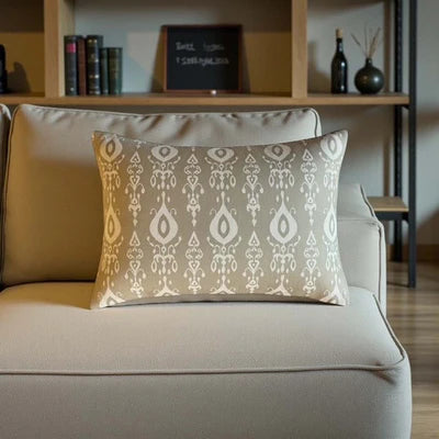 Abstract Candelabra Light Brown Cushion - Uneeka