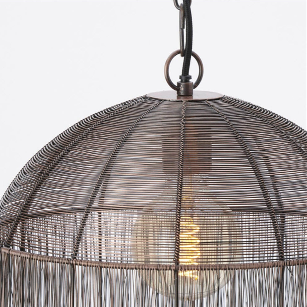 Antique Copper Wire Sphere Pendant Light* - Uneeka