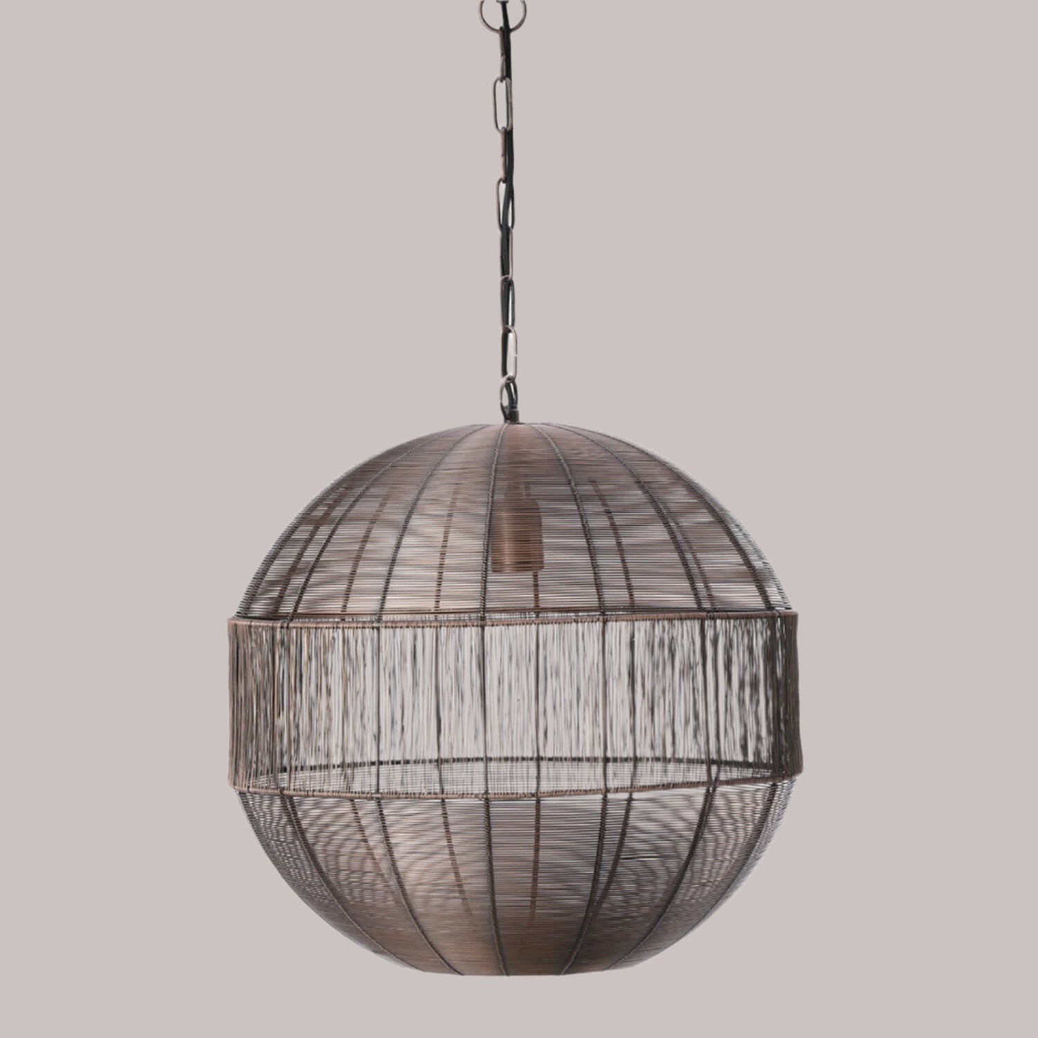 Antique Copper Wire Sphere Pendant Light* - Uneeka