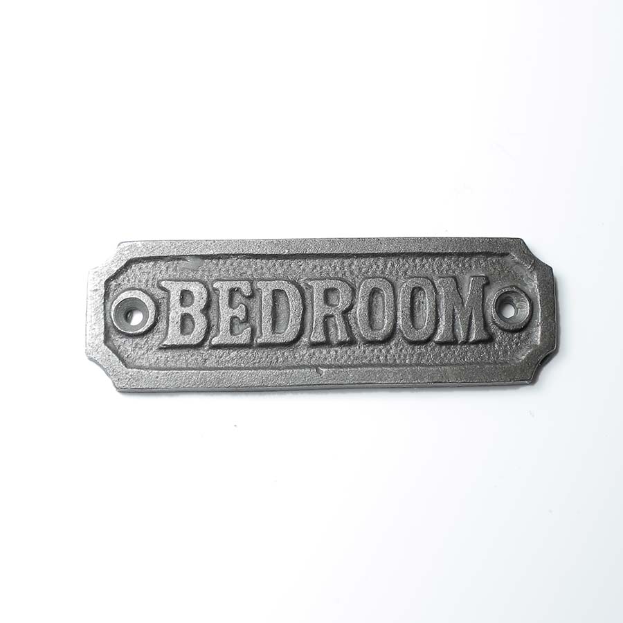 Antique Iron Bedroom Plaque