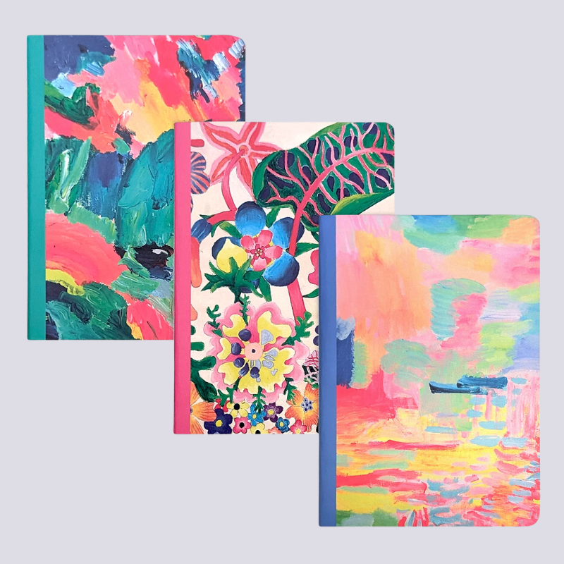 Arthouse Colour Sugar Set Of 3 A6 Notebooks - Uneeka