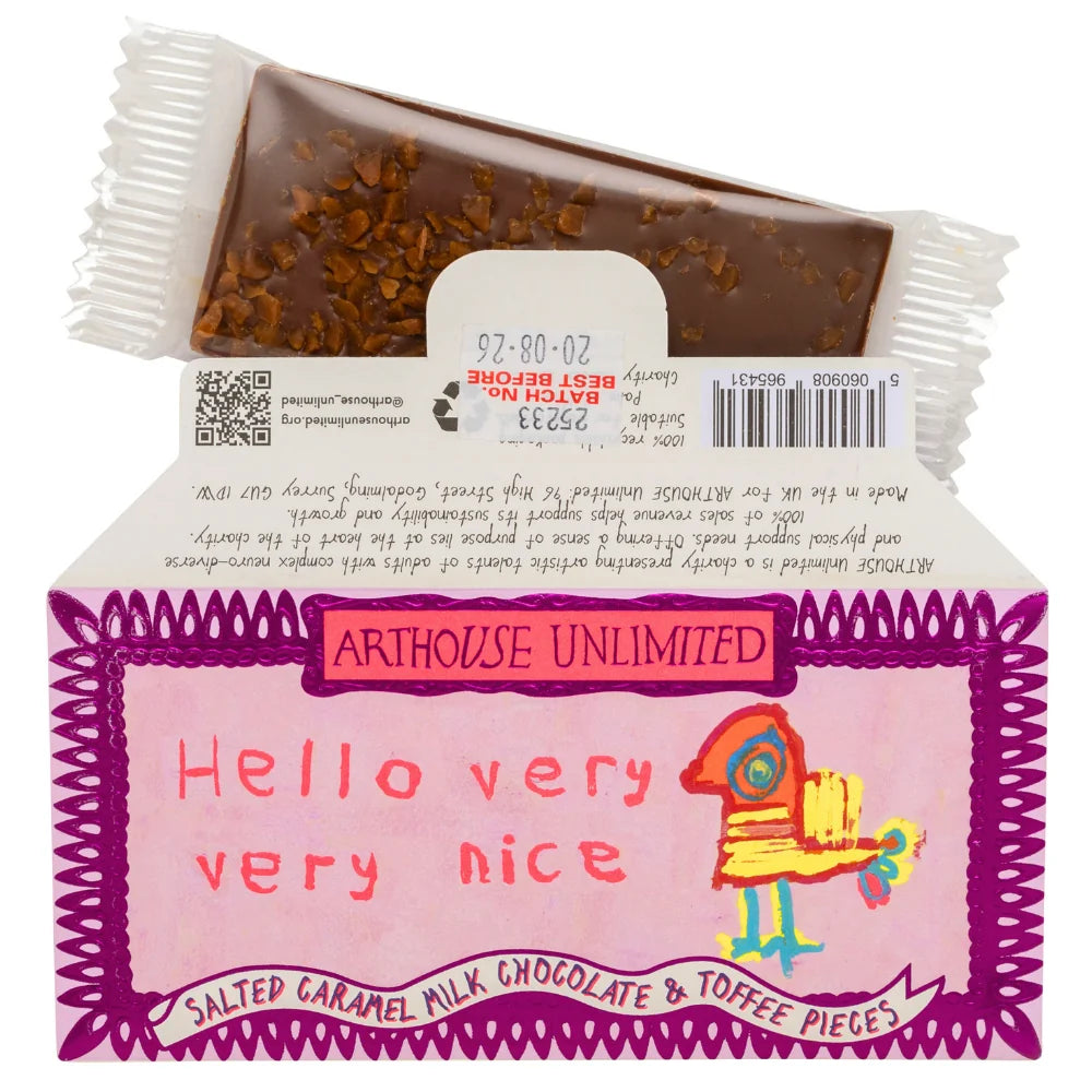 Arthouse Milk Chocolate Salted Caramel & Toffee Pieces Mini Bar - Uneeka