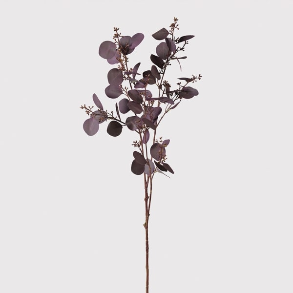 Artificial Deep Purple Eucalyptus Leaf Spray - Uneeka