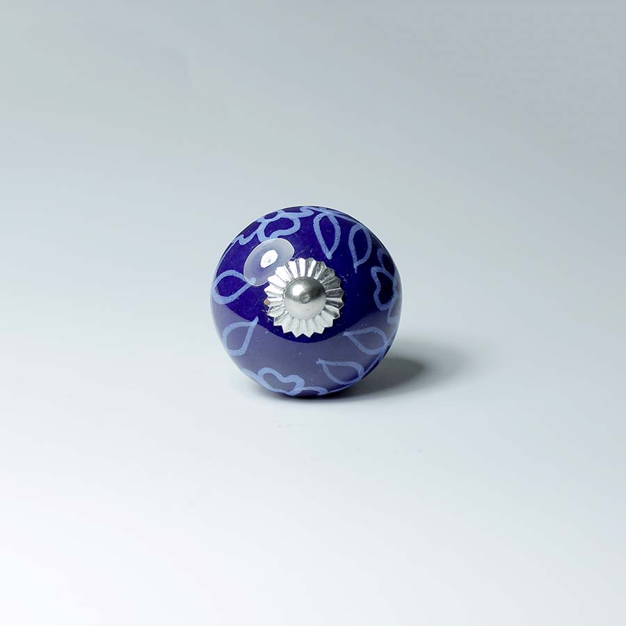 Assorted Ceramic Blue Round Door Knob