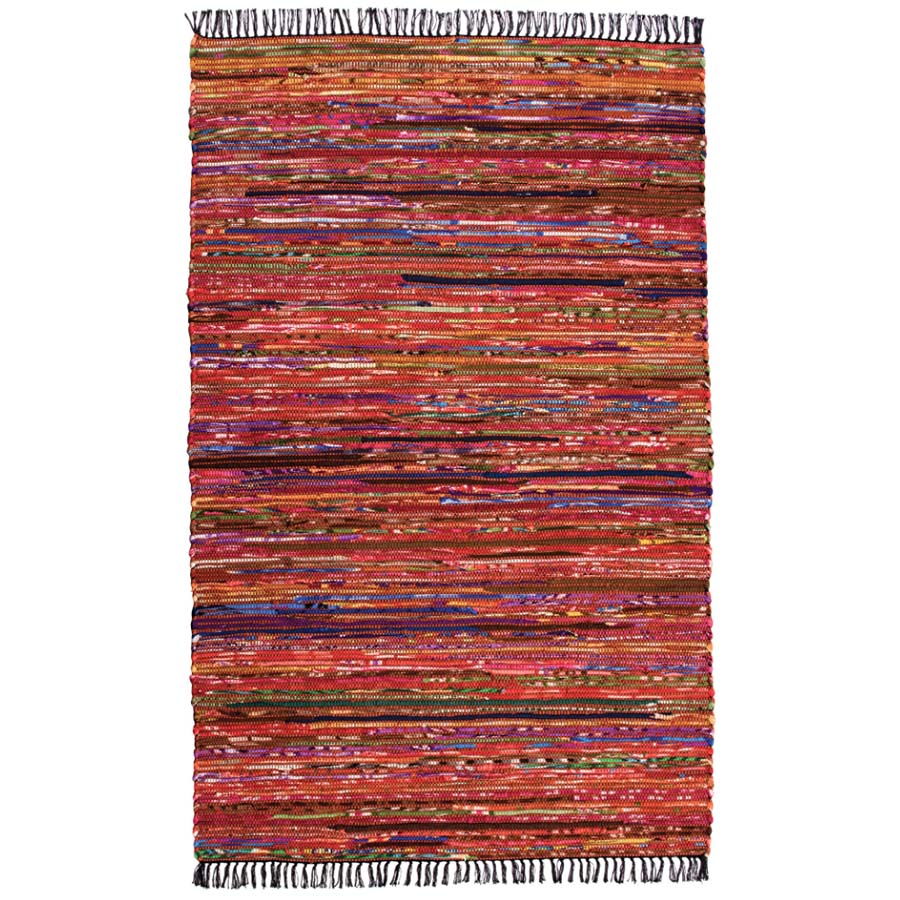 Assorted Colour Recycled Cotton & Fleece Chindi Rug