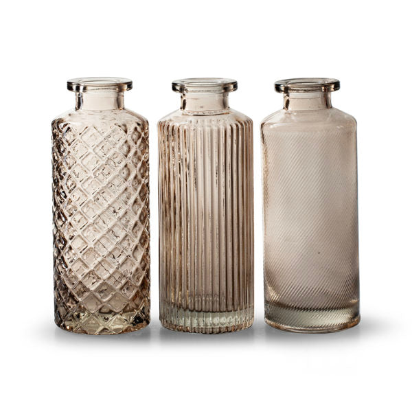 Assorted Pattern Mini Stone Bottle Vases