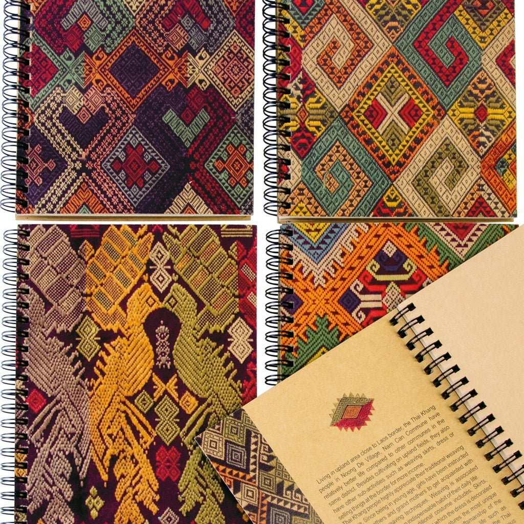 Assorted Pattern Printed Kraft Paper Notebook