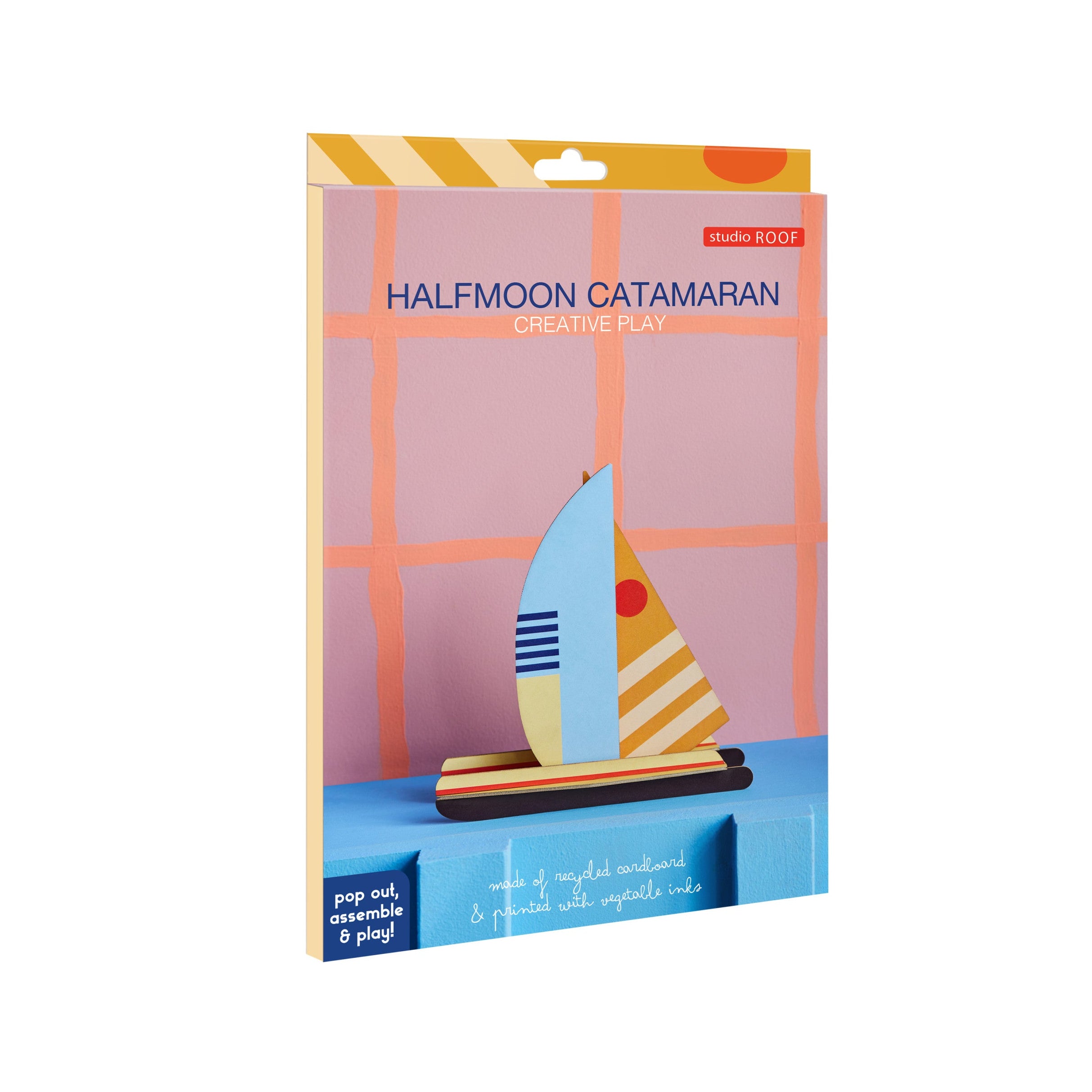 Halfmoon Catamaran Boat Cardboard Model - TTM170 - Uneeka