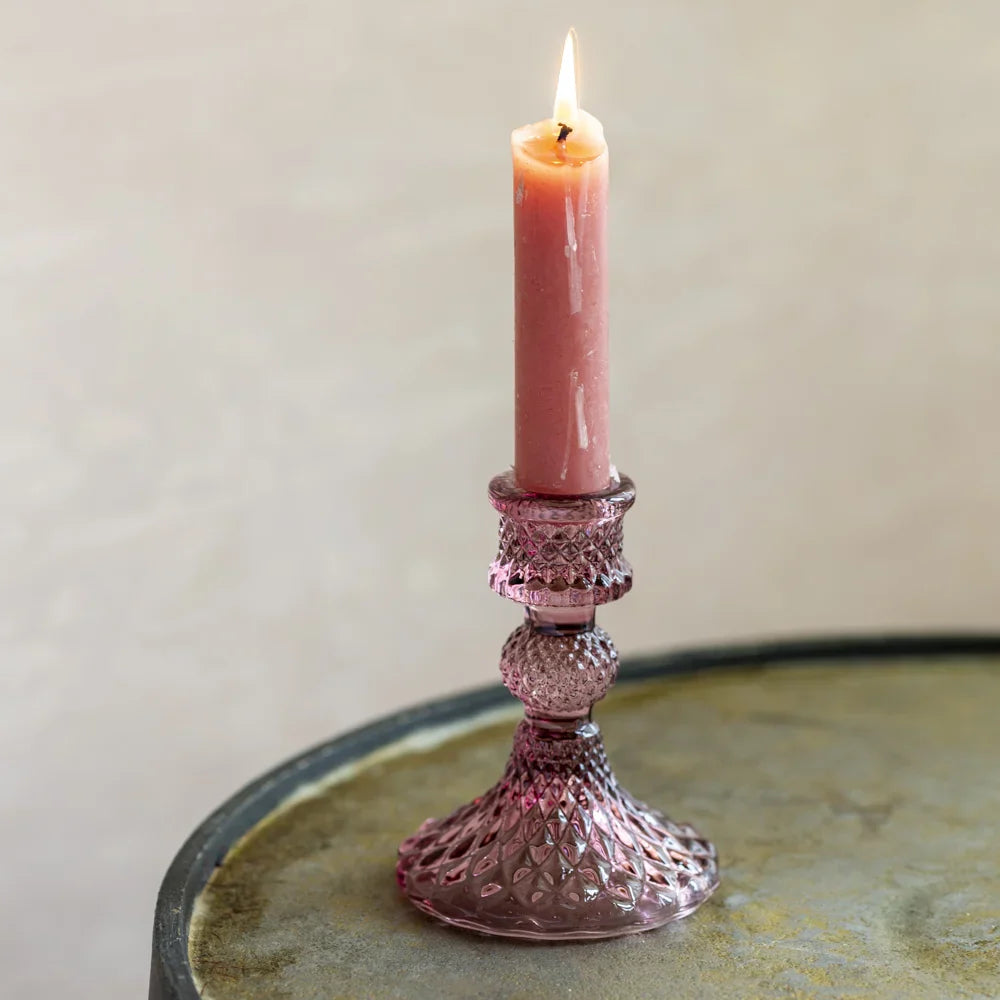 Harlequin Amethyst Candlestick - B9421 - Uneeka