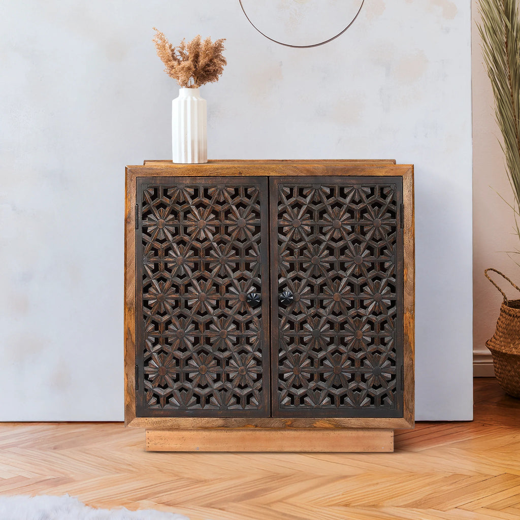 Two Door Cut Out Sideboard Cabinet - BACB00006A - Uneeka