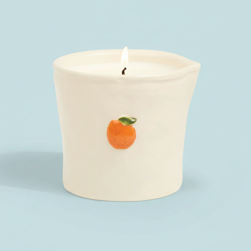 Ceramic Hand-Painted Orange Citrus Spritz Candle - BIS0811EU - Uneeka
