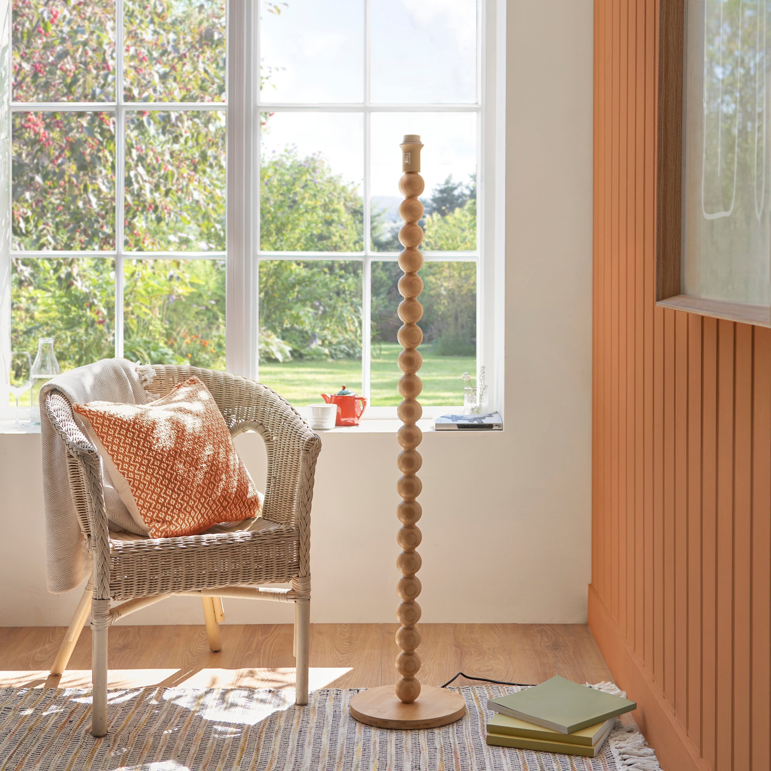 Bamboo Sphere Design Floor Lamp - 107674 - Uneeka