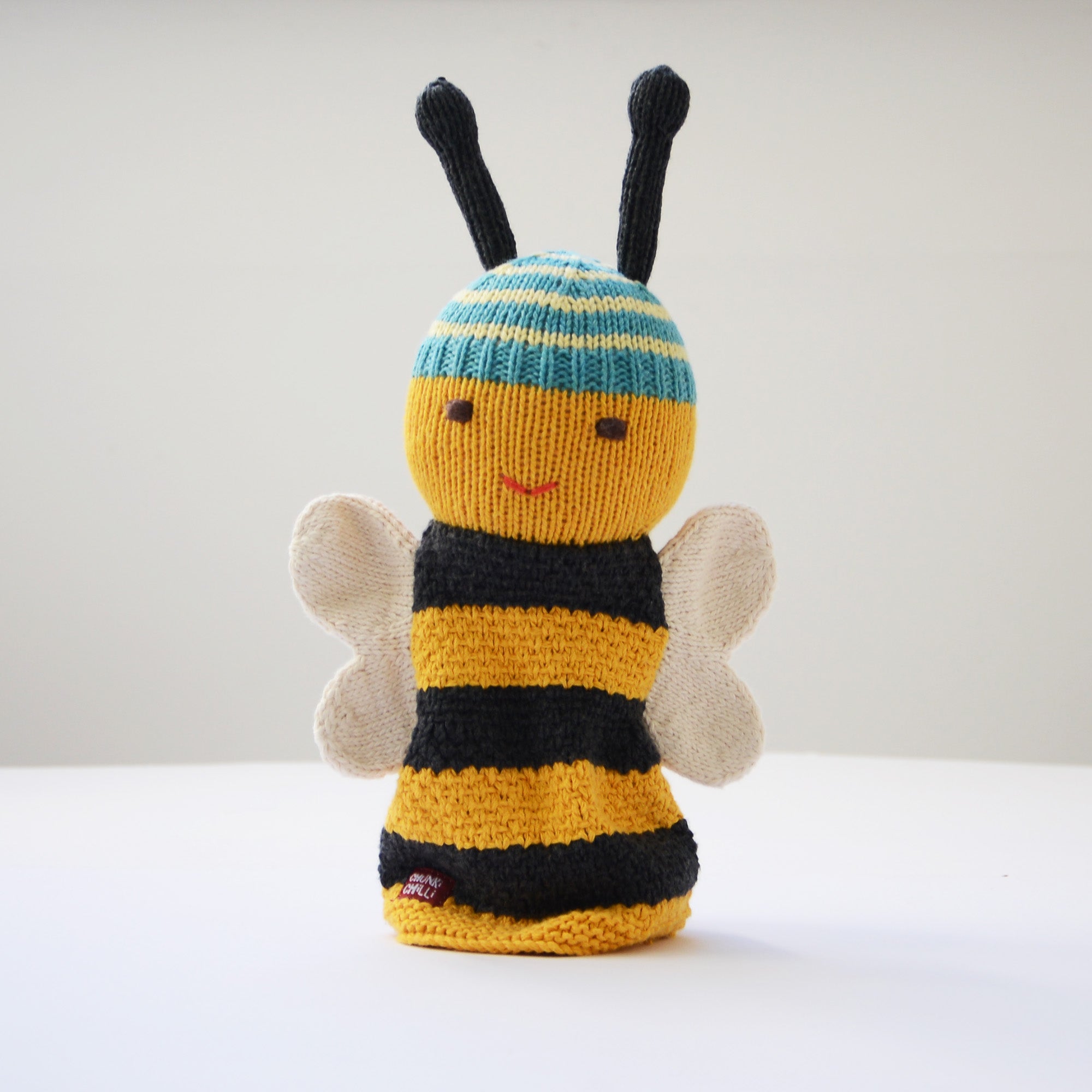 Hand Knitted Bumble Bee Hand Puppet - SYP096 - Uneeka