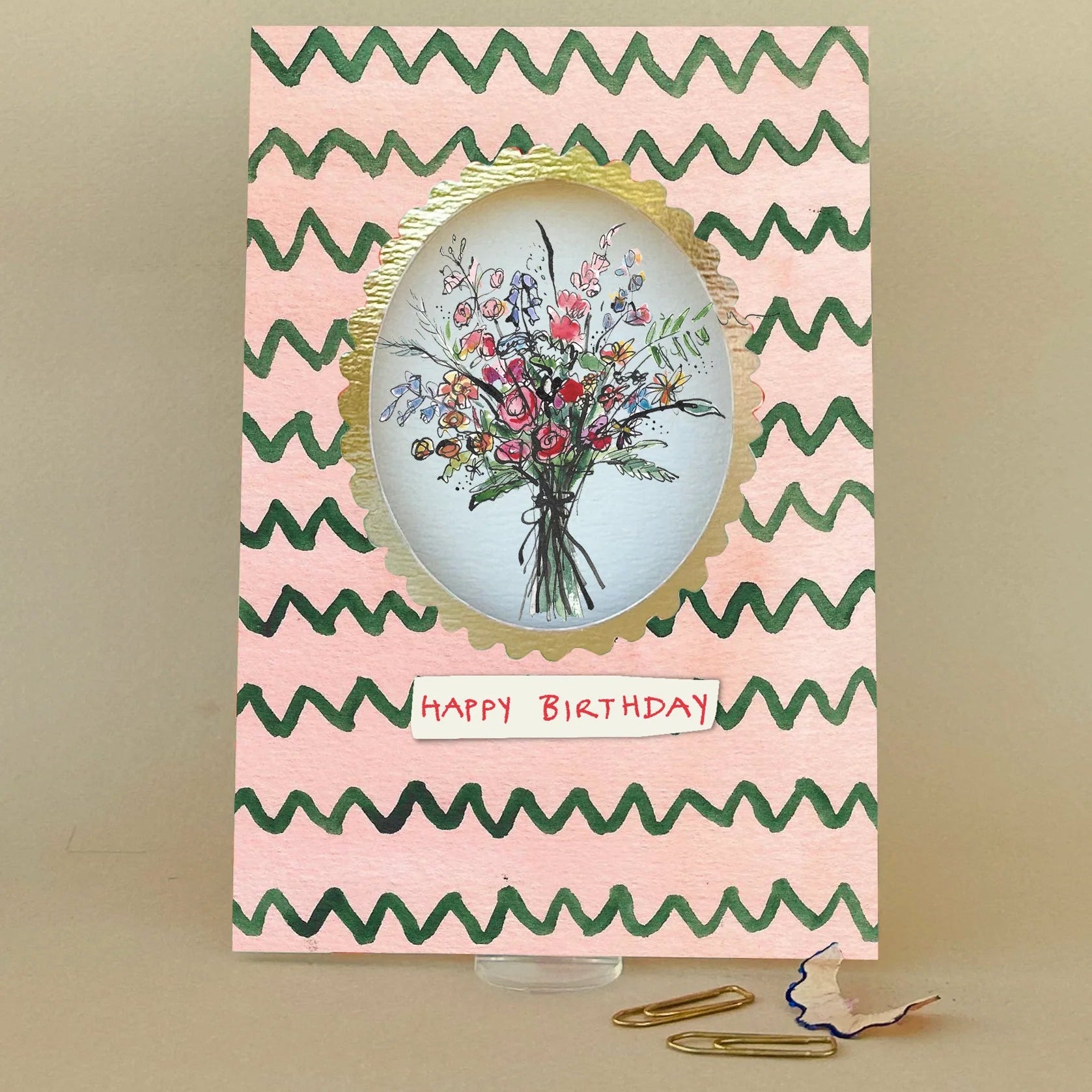 Birthday Flowers Greetings Card - Uneeka