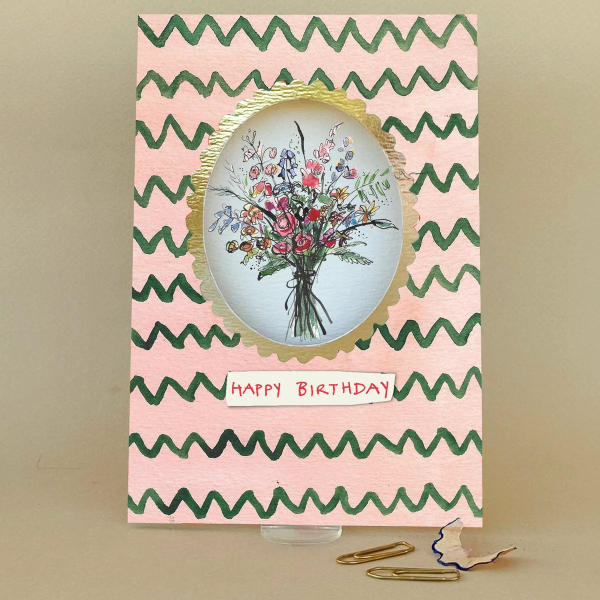 Birthday Flowers Greetings Card - Uneeka