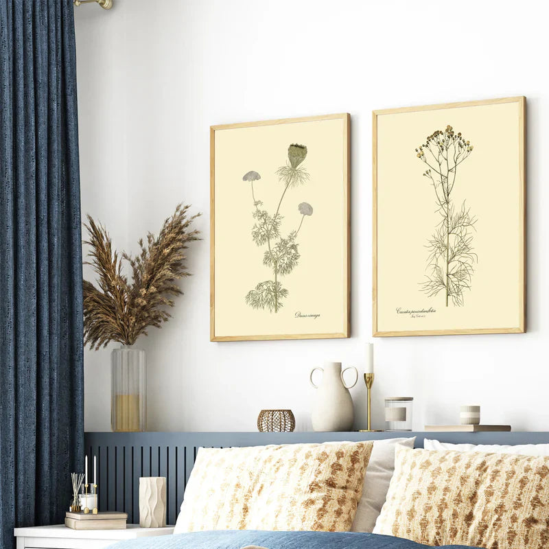 Bishop's Weed Framed Art Print - Oak Frame - Uneeka Lifestyle