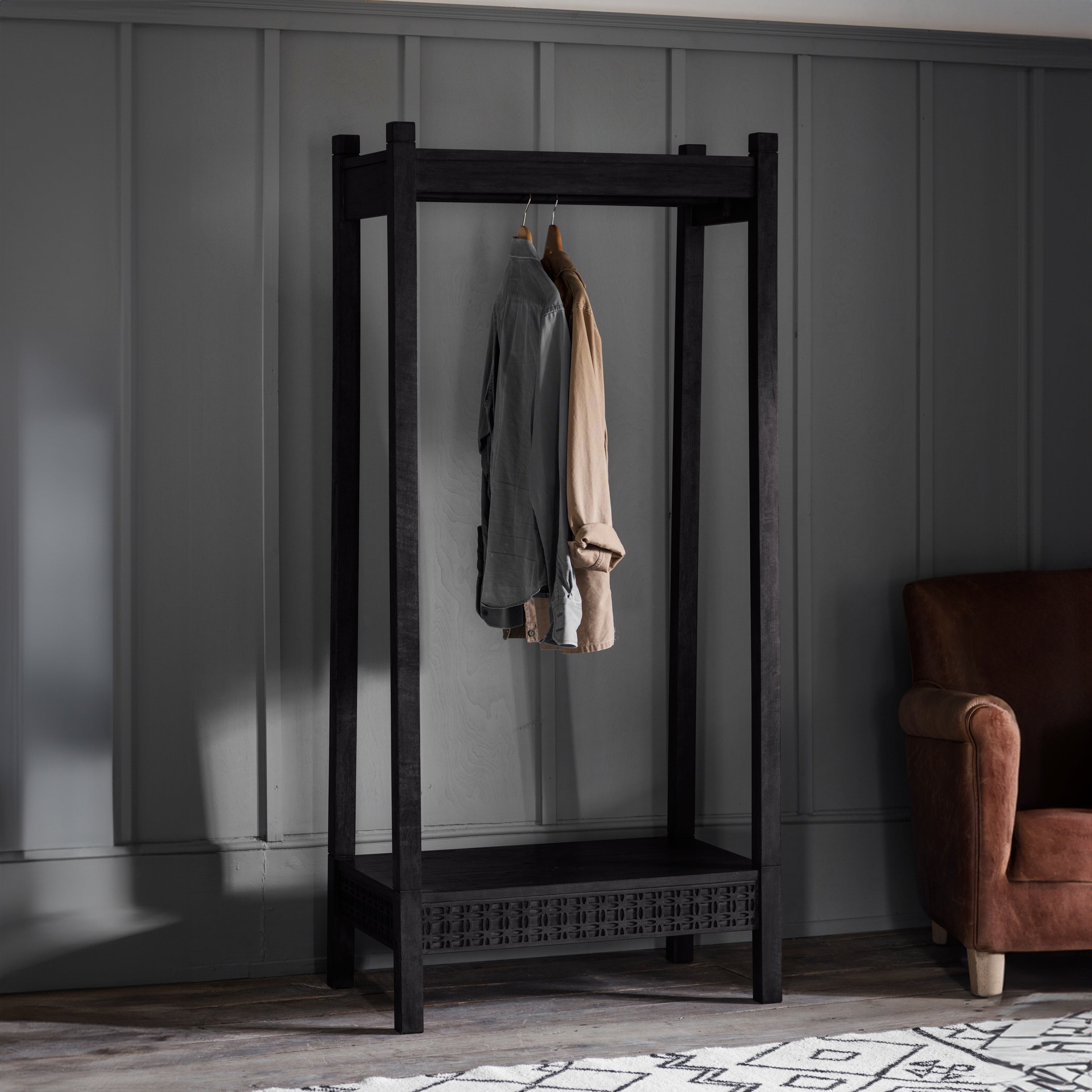 Black Bohemian Open Wardrobe - Uneeka