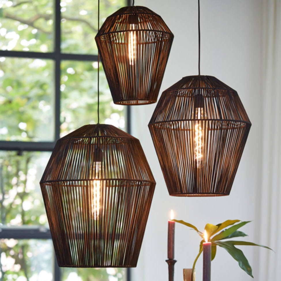 Black Nylon String Basket Pendant - Uneeka - 2970712