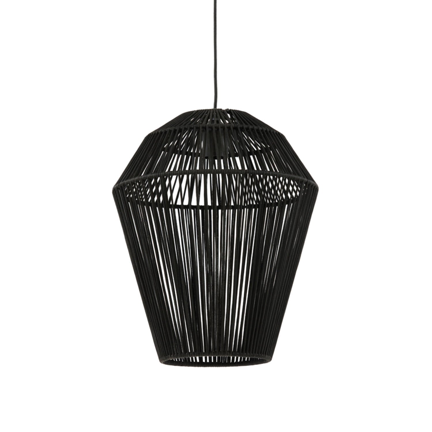 Black Nylon String Basket Pendant - Uneeka - 2970712