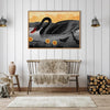 Black Swan Framed Art Print - Oak Frame - Uneeka Lifestyle
