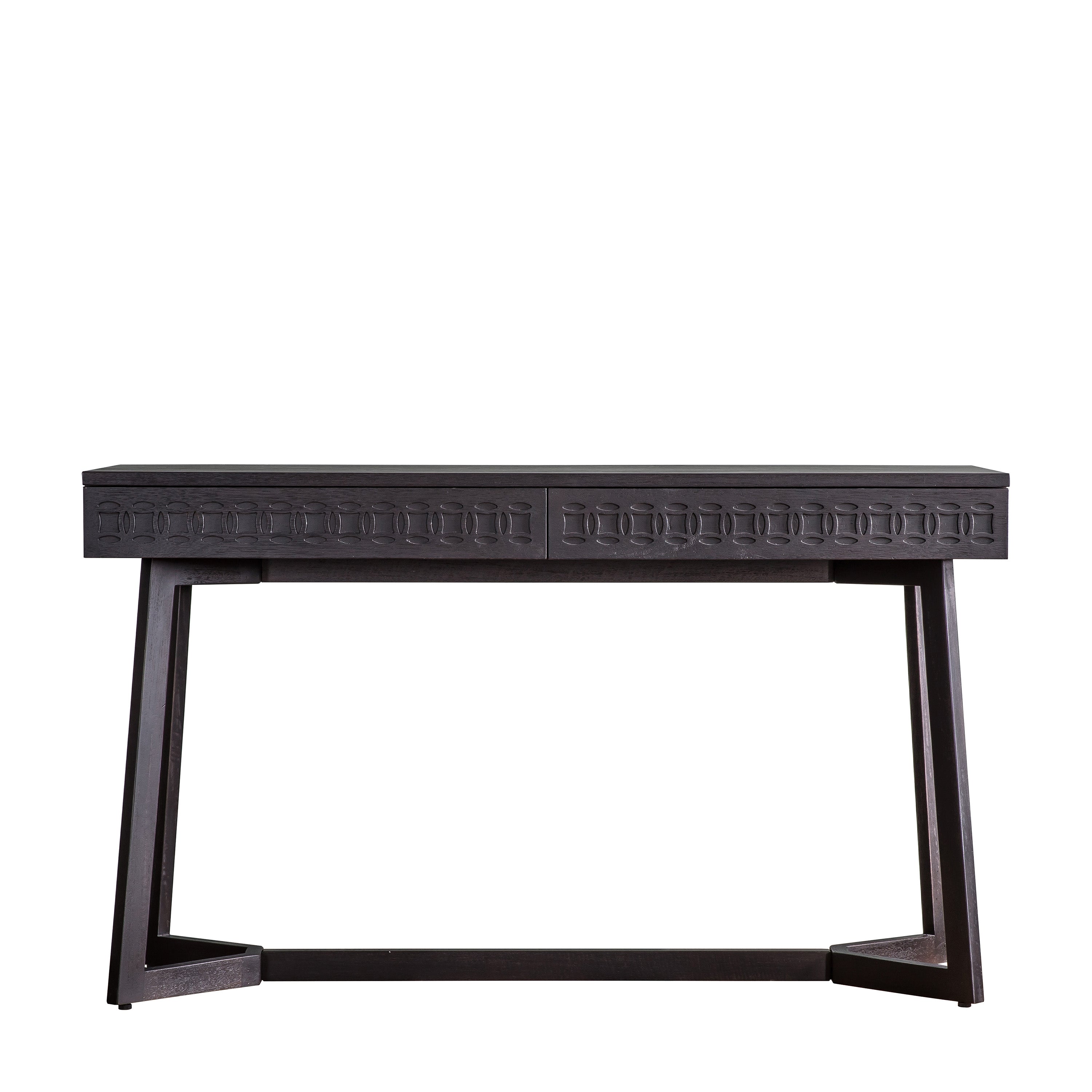 Black Bohemian Two Drawer Desk - Uneeka