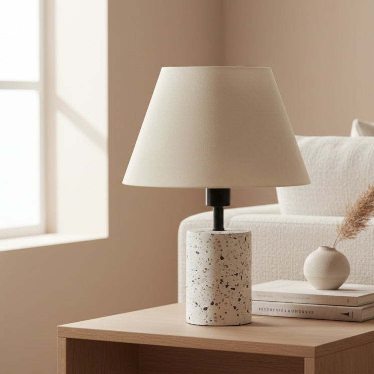 Black & White Terrazzo Lamp Base - 	1740246 - Uneeka