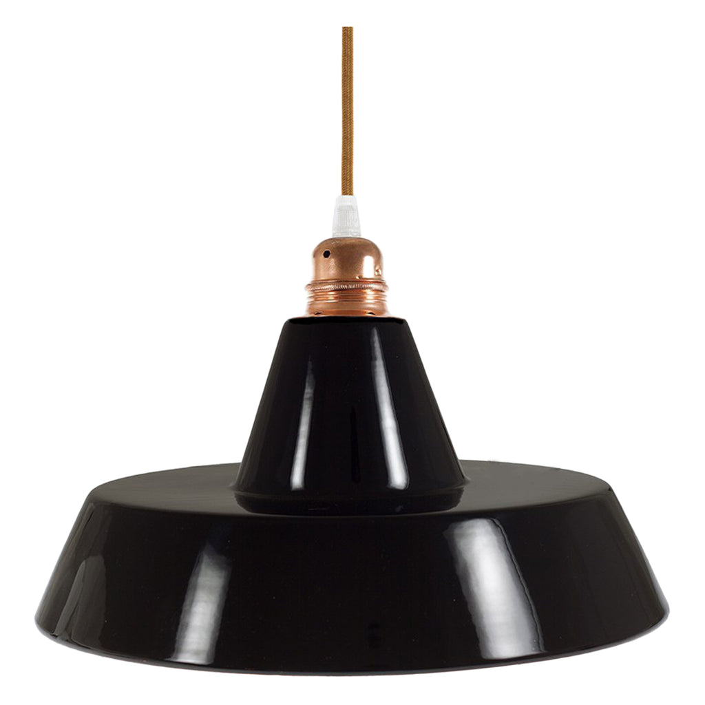 Black and Copper Industrial Ceramic Lampshade