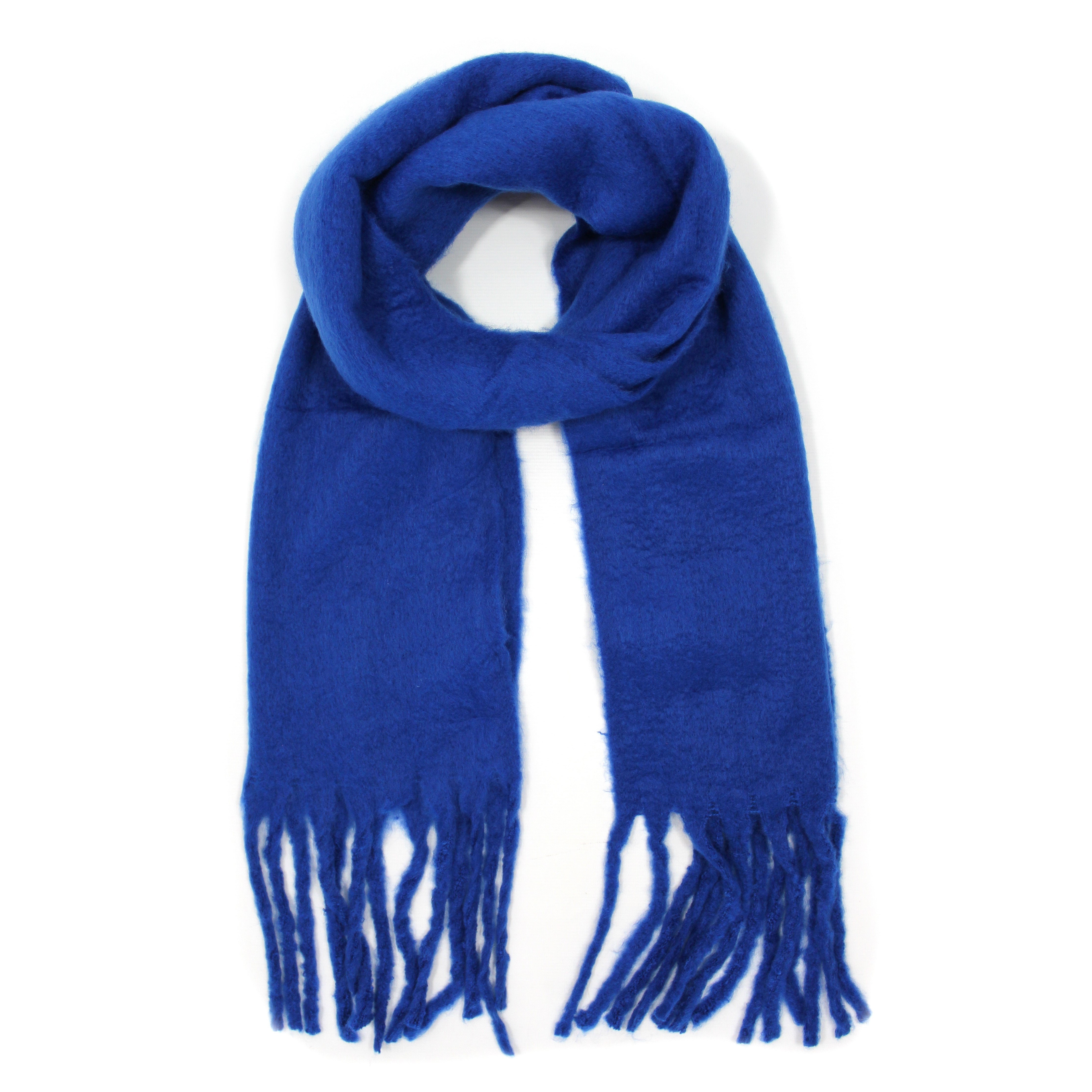 Block Colour Thick Winter Scarf - Dark Blue - SKB006C02 - Uneeka