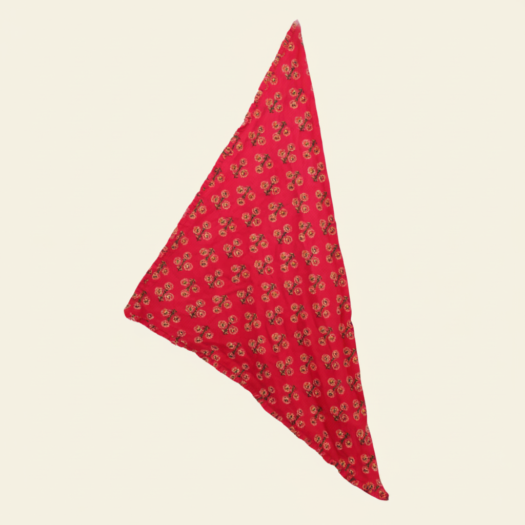 Block Print Frill Edge Scarf - SCA0026 - Uneeka