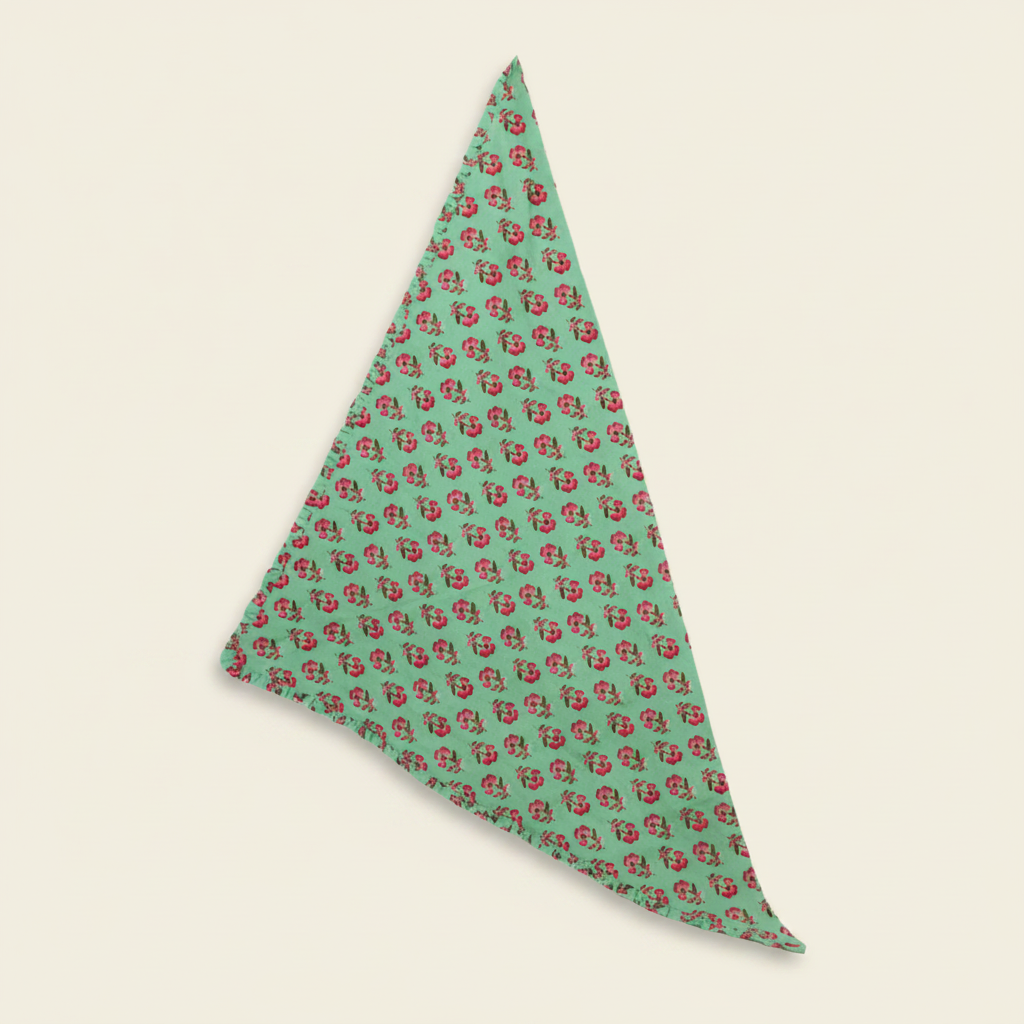 Block Print Frill Edge Scarf - SCA0025 - Uneeka