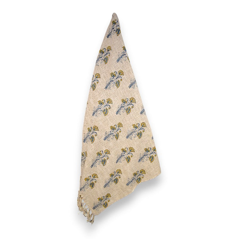 Block Printed Flower Repeat Throw - 1454 - Uneeka