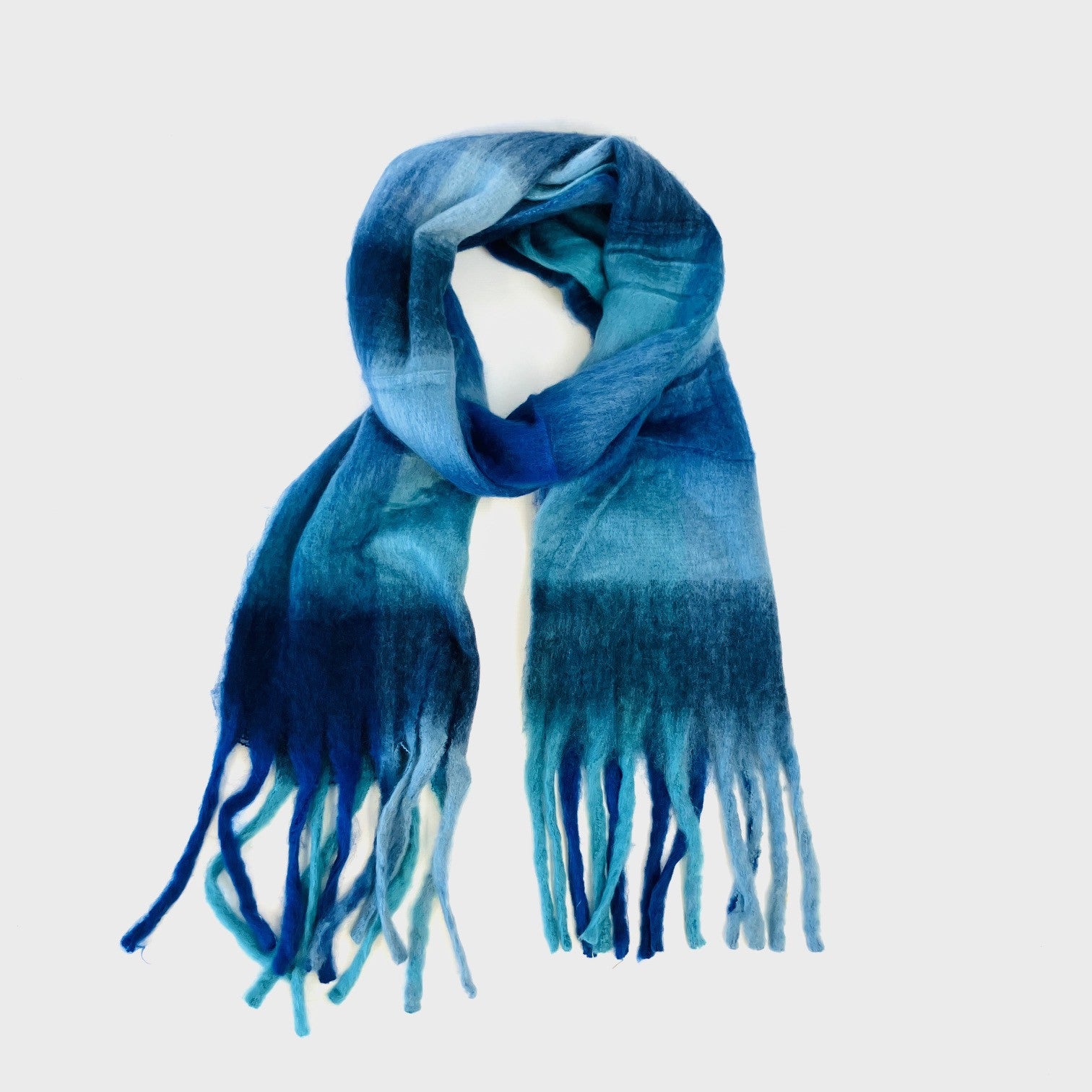 Blue Tones Check Winter Scarf - Uneeka