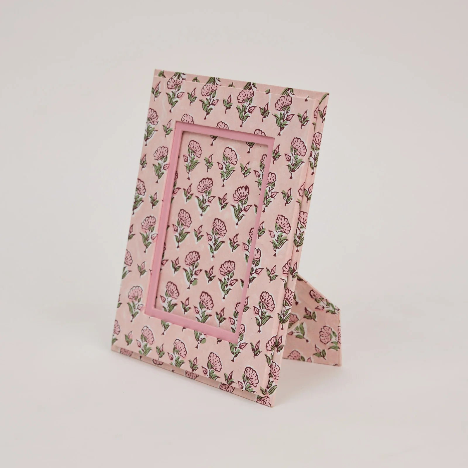 Blush Ditsy Floral Block Print Photo Frame - PICBP02 - Uneeka