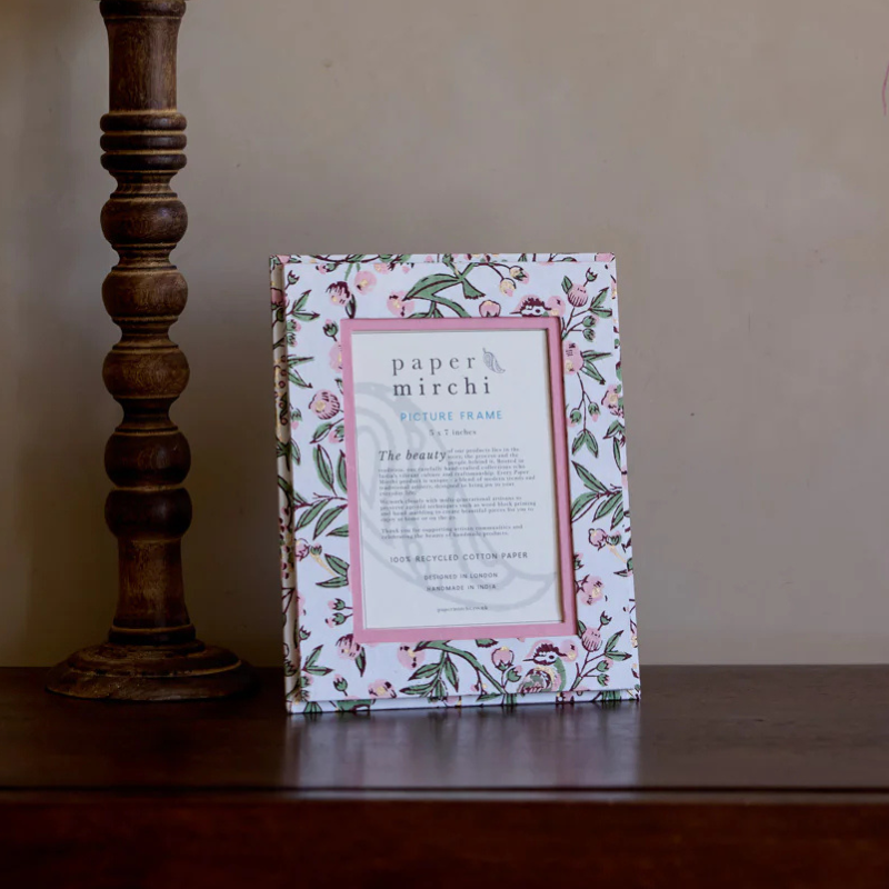 Blush Songbird Block Print Photo Frame - PICBP01 - Uneeka