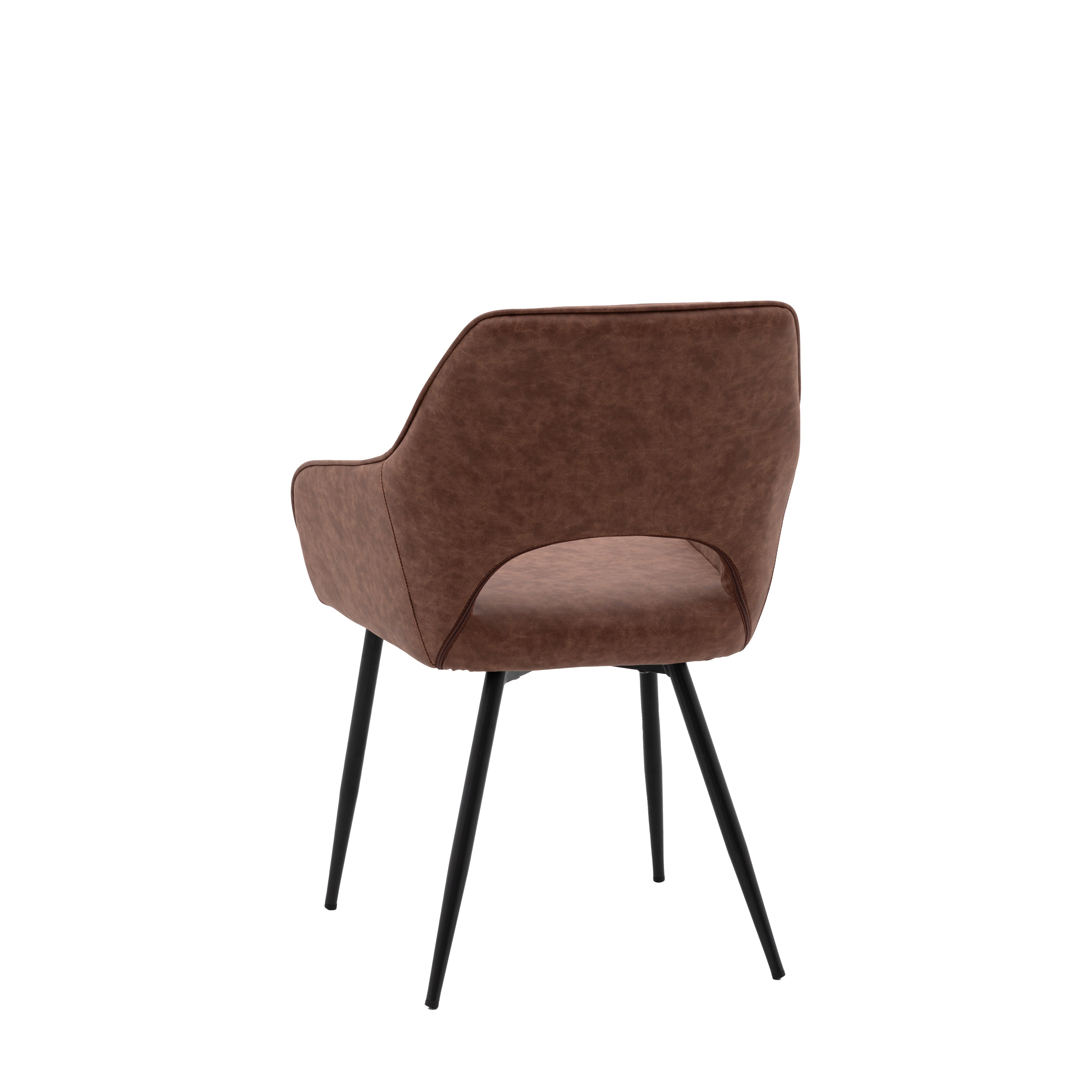 Brown Upholstered Dining Chair - Ivorra Dining Chair Brown - Uneeka