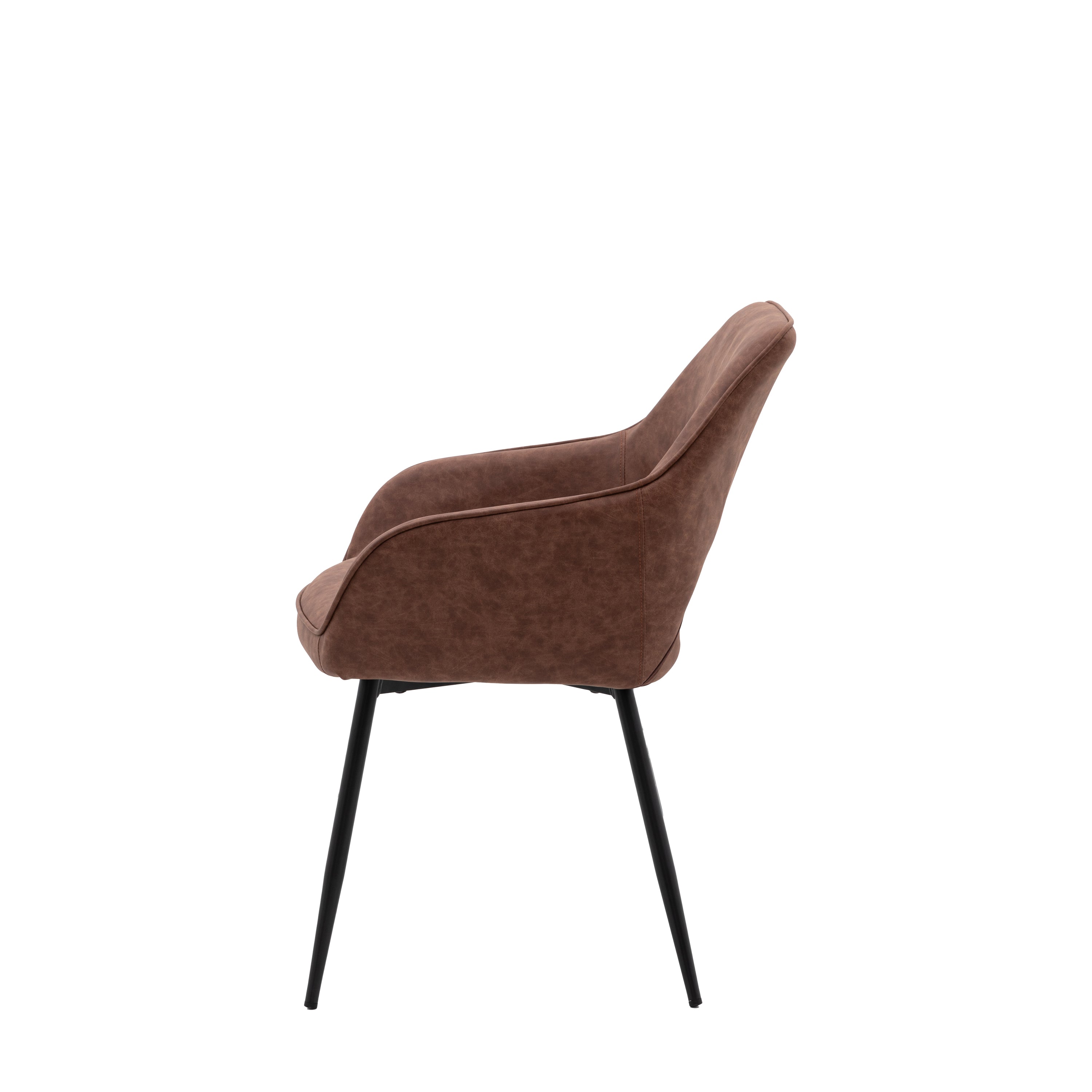 Brown Upholstered Dining Chair - Ivorra Dining Chair Brown - Uneeka