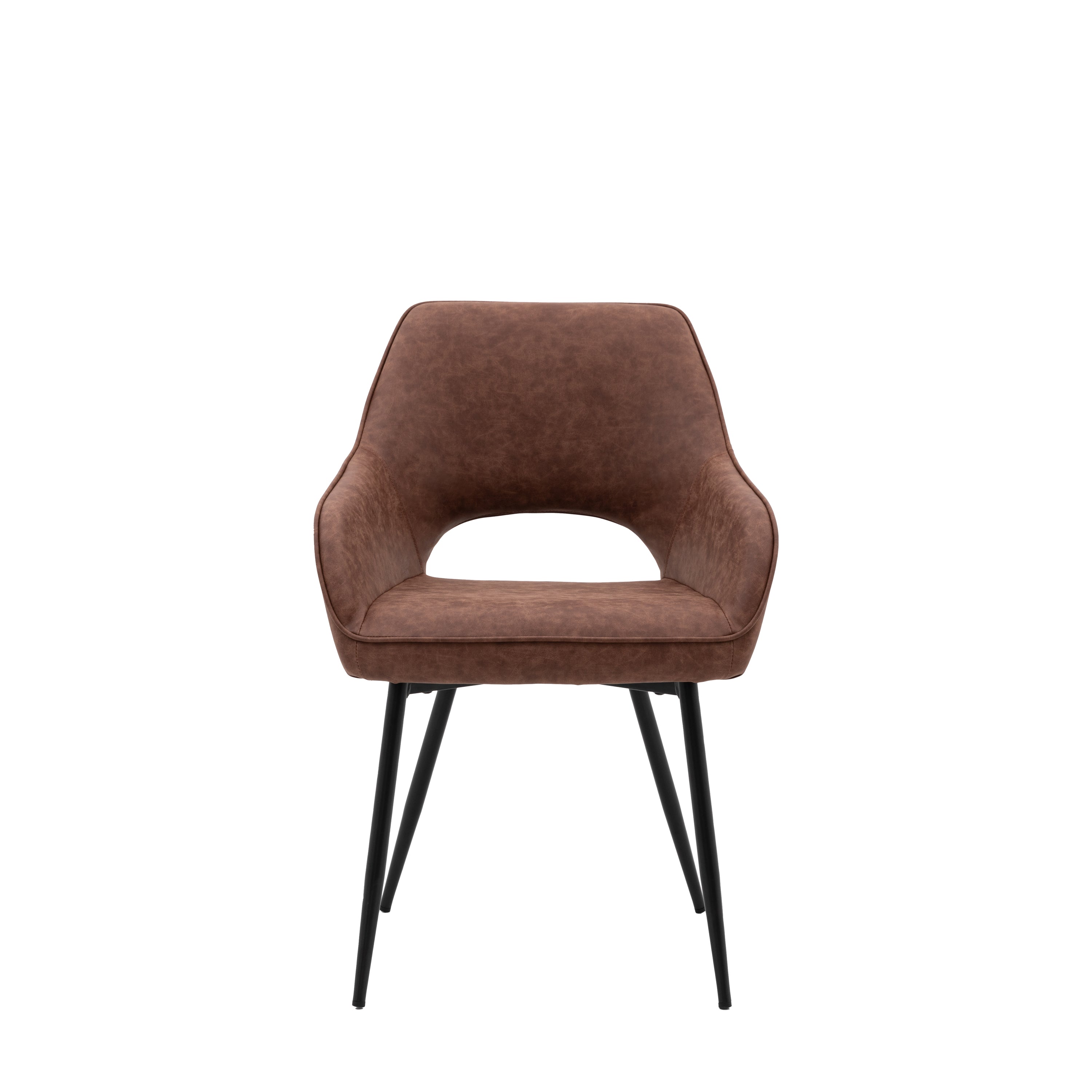 Brown Upholstered Dining Chair - Uneeka