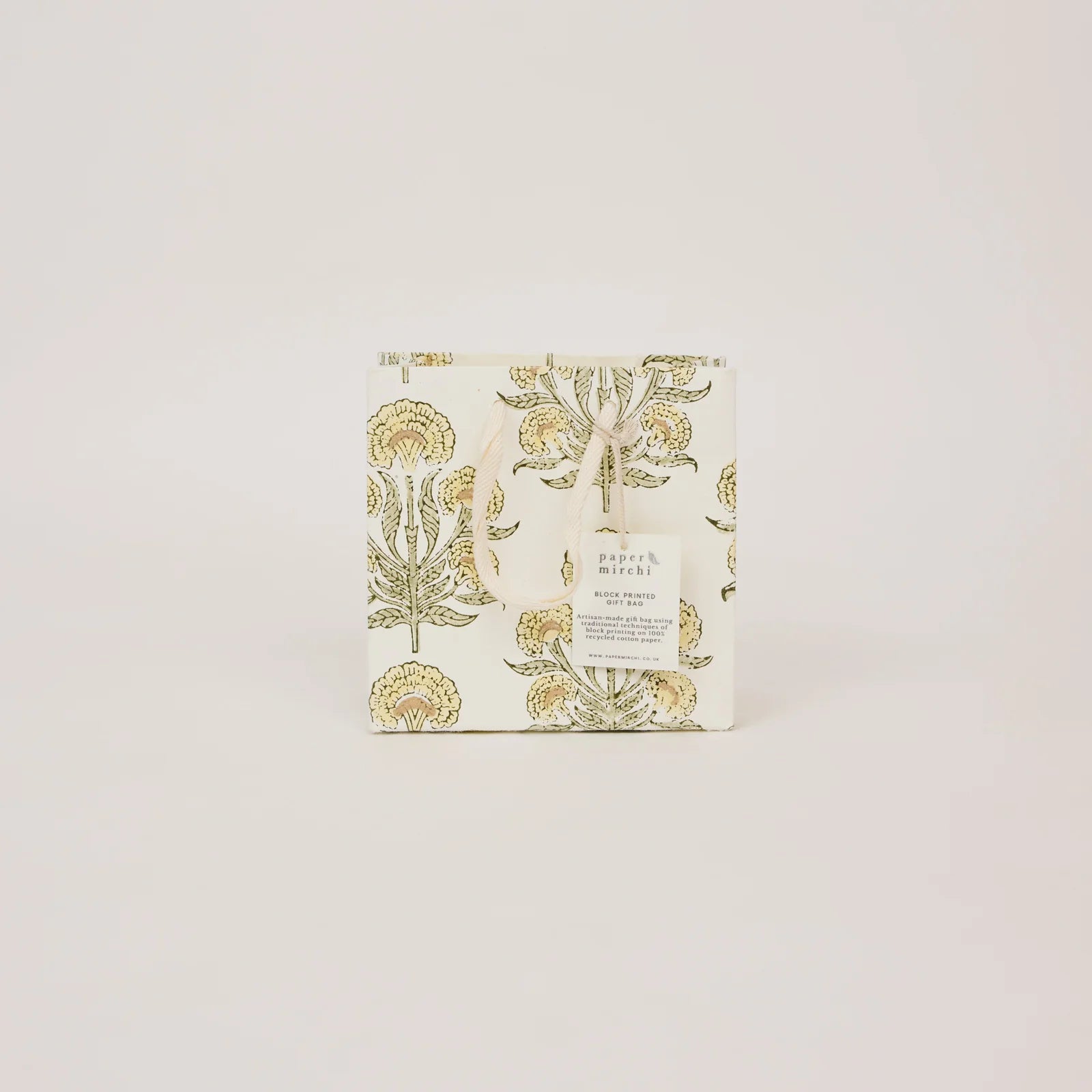 Buttercream Block Print Small Gift Bag - Aurora - Uneeka