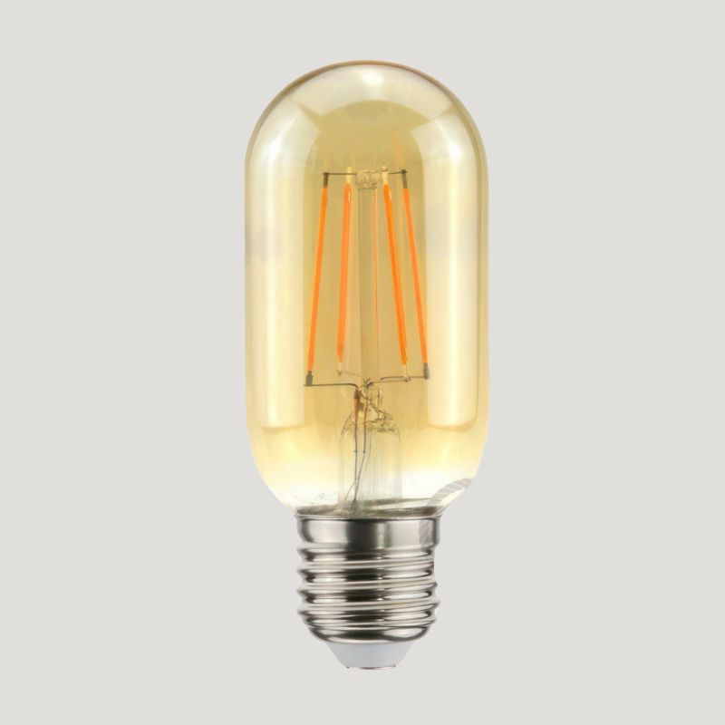 Vintage-style LED light bulb with a clear glass cover on a grey background - CBL700172 - Uneeka Lighting